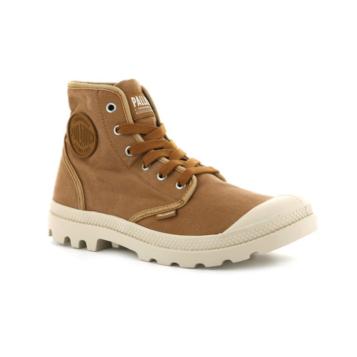 Palladium Pampa Hi Men's Boots Brown | UK A519-IOJ